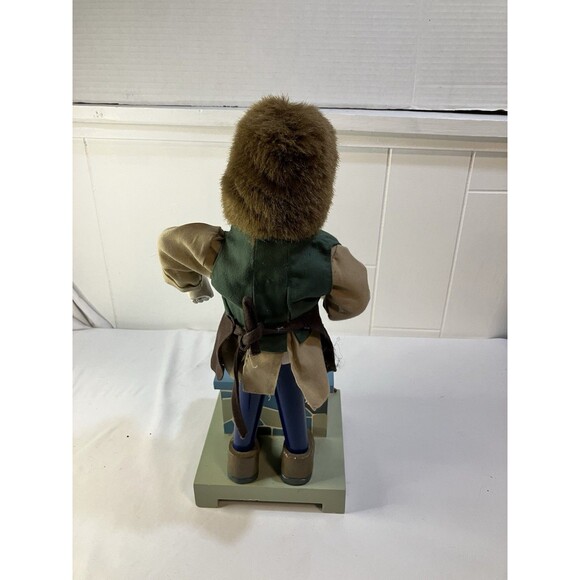 Vintage Wood Blacksmith Nutcracker Christmas Home Decor Tradesman Mustache - Picture 2 of 5